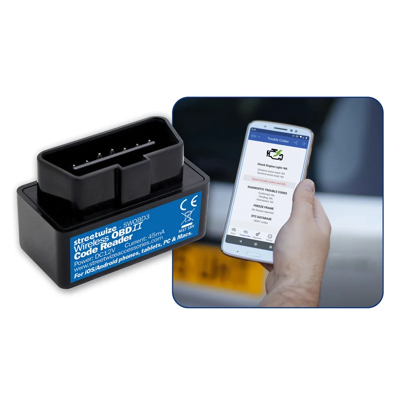 Streetwize Draadloze OBD-II Scanner voor IOS & Android