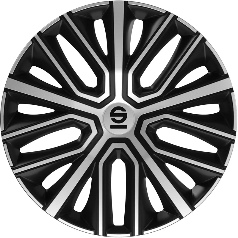Sparco Wieldoppen Modena – 15-inch – Zwart/Zilver – Set van 4 stuks