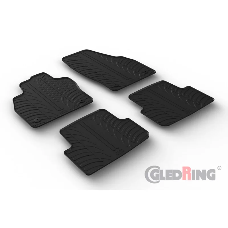 Gledring Rubbermatten passend voor Volkswagen Taigo 2021- (T profiel 4-delig + montageclips)