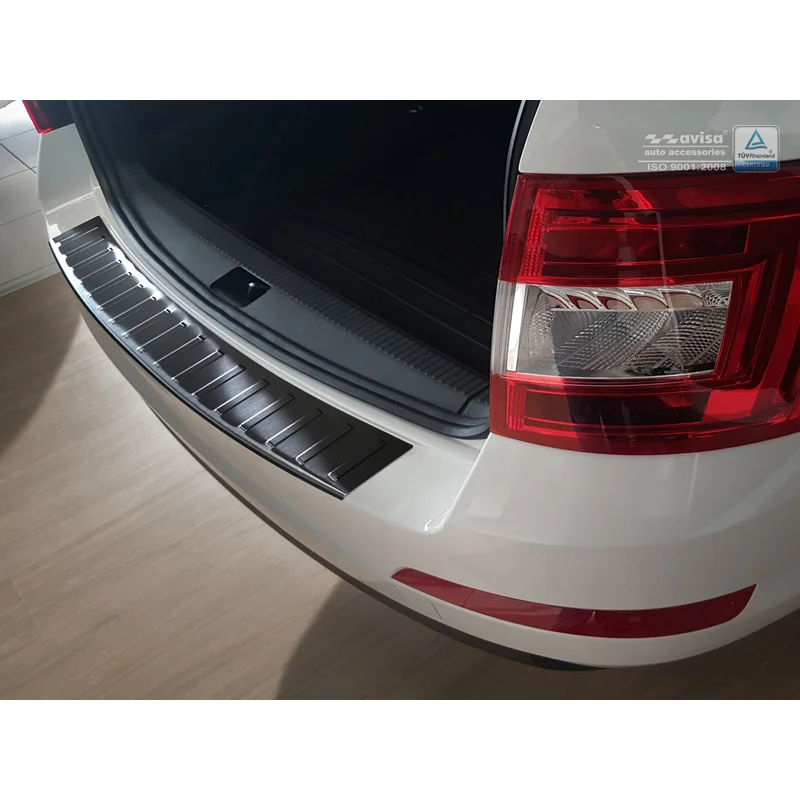 Avisa RVS Achterbumperprotector passend voor Skoda Octavia III Kombi 2013-2016 - Zwart
