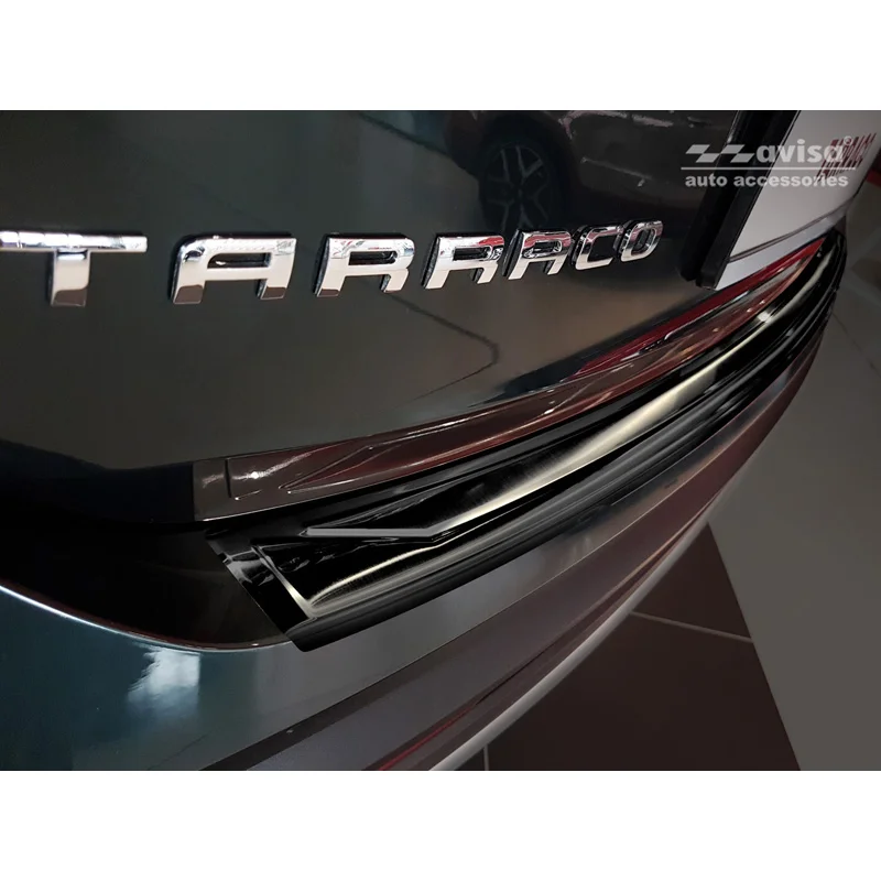 Avisa RVS Achterbumperprotector passend voor Seat Tarraco 2019- - Zwart