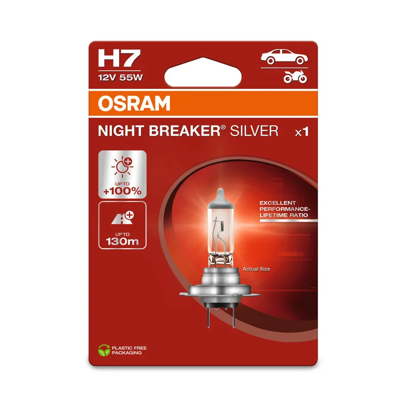 Osram Night Breaker Silver Halogeen lamp – H7 – 12V/55W – per stuk