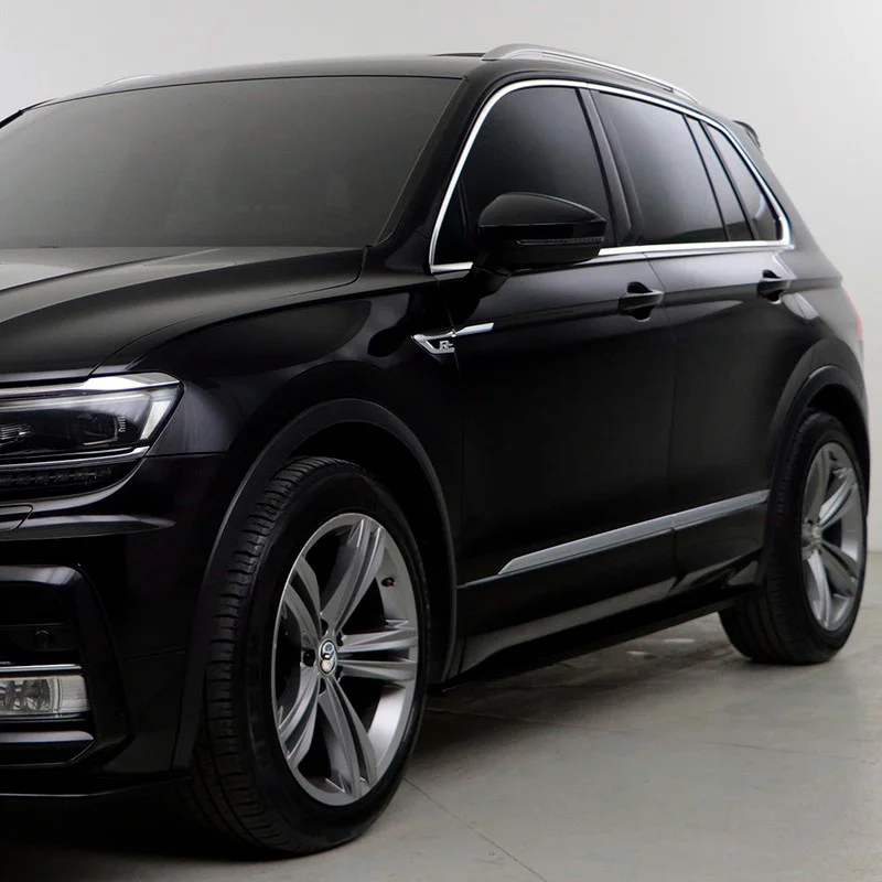 Oneway Set Sideskirts passend voor Volkswagen Tiguan II Allspace R-Line 2016-2020 - Glanzend zwart