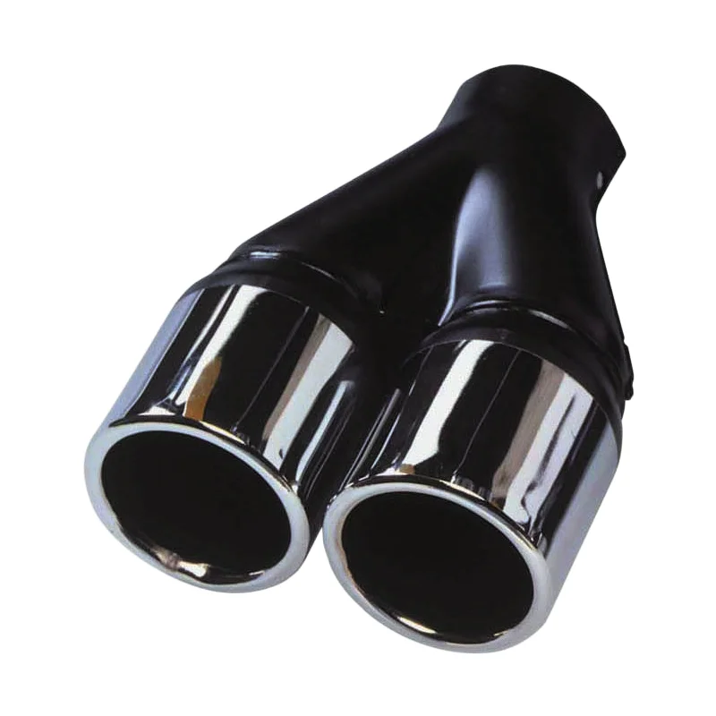AutoStyle Uitlaatsierstuk Staal/Chroom - 2x rond 70mm - lengte 200mm - ->50mm aansluiting