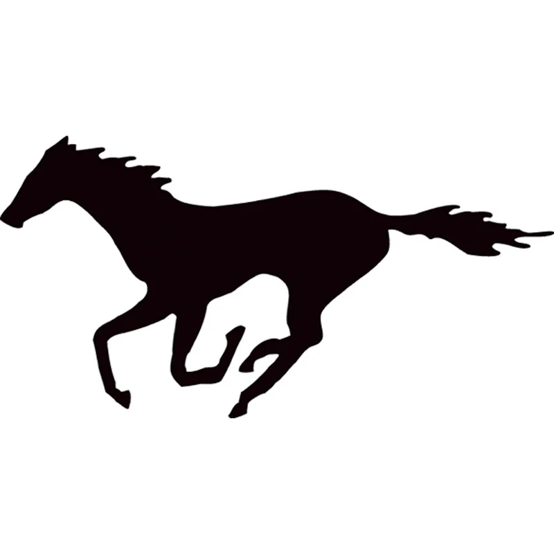 Avisa Sticker Galloping Horse - zwart - 22x10.5cm