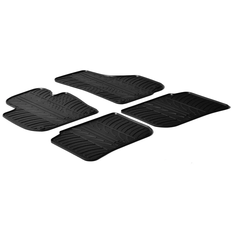 Gledring Rubbermatten passend voor Skoda SuperB 2008-2015 (T profiel 4-delig + montageclips)