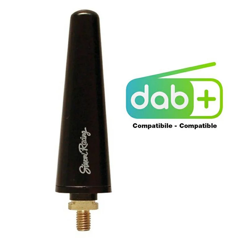 Simoni Racing Aluminium 'Real' Antenne Special M5 - Zwart - Lengte 6cm - passend voor Alfa/Fiat/Lancia