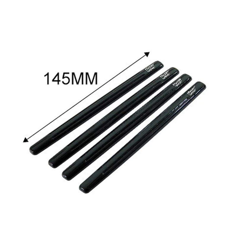 Hypersonic Set universele deurbeschermstrips 125x10mm - Zelfklevend - Zwart - Set à 4 stuks
