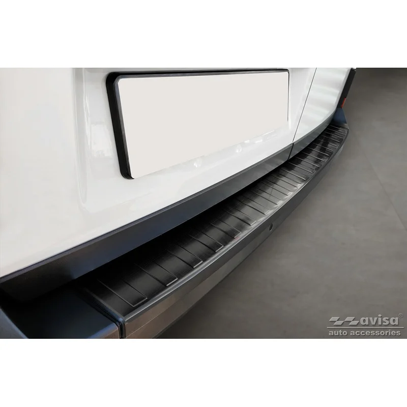 Avisa RVS Achterbumperprotector passend voor Volkswagen Crafter & MAN TGE 2017- - Zwart - Lange versie