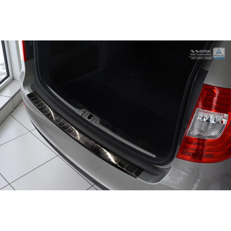 Avisa RVS Achterbumperprotector passend voor Skoda Superb Kombi 2013-2015 - Zwart