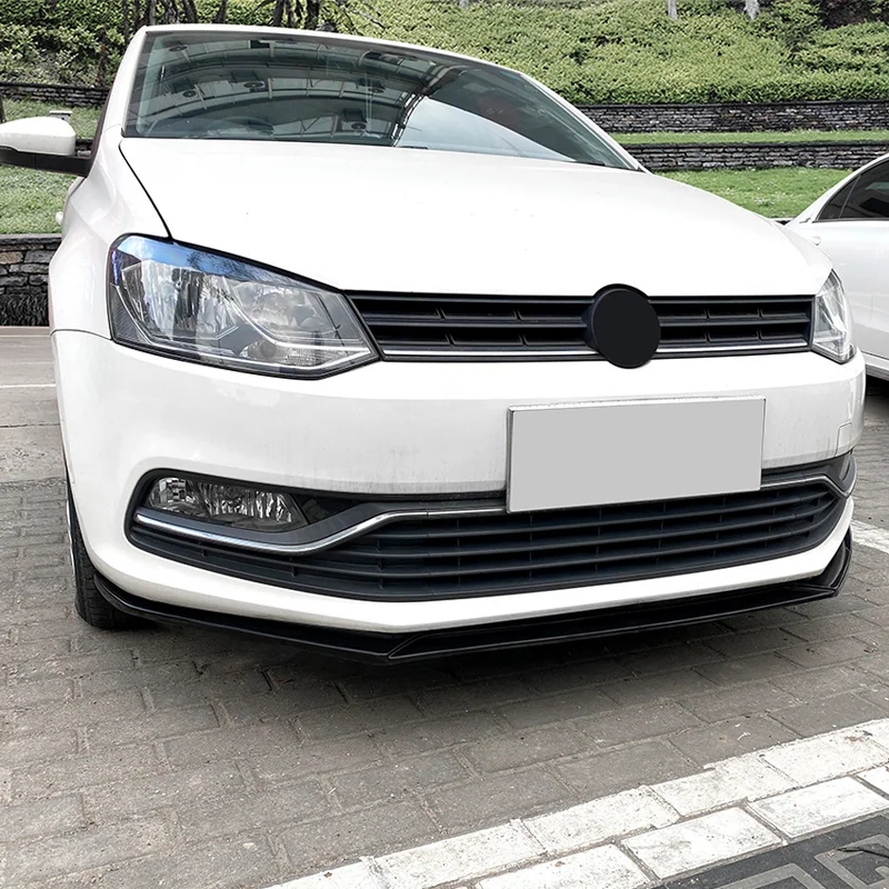 AutoStyle Voorspoilerlip passend voor Volkswagen Polo 6R/6C 2009-2017 excl. GTi/GT/WRC (Glanzend Zwart ABS)