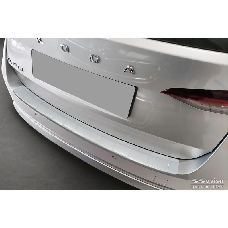 Avisa RVS Achterbumperprotector passend voor Skoda Octavia IV 2019-2024 & FL 2024- - Mat Zilver