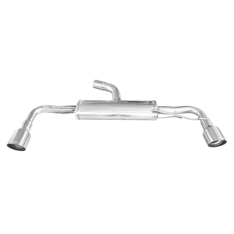 InoXcar 100% RVS Dubbele Sportuitlaat passend voor Volkswagen Scirocco 2.0 R TSi DSG (265pk) 2010- Links/Rechts 102mm Racing