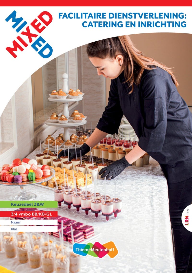 MIXED LRN-line online + boek Facilitaire dienstverlening: Catering en Inrichting  3/4 vmbo