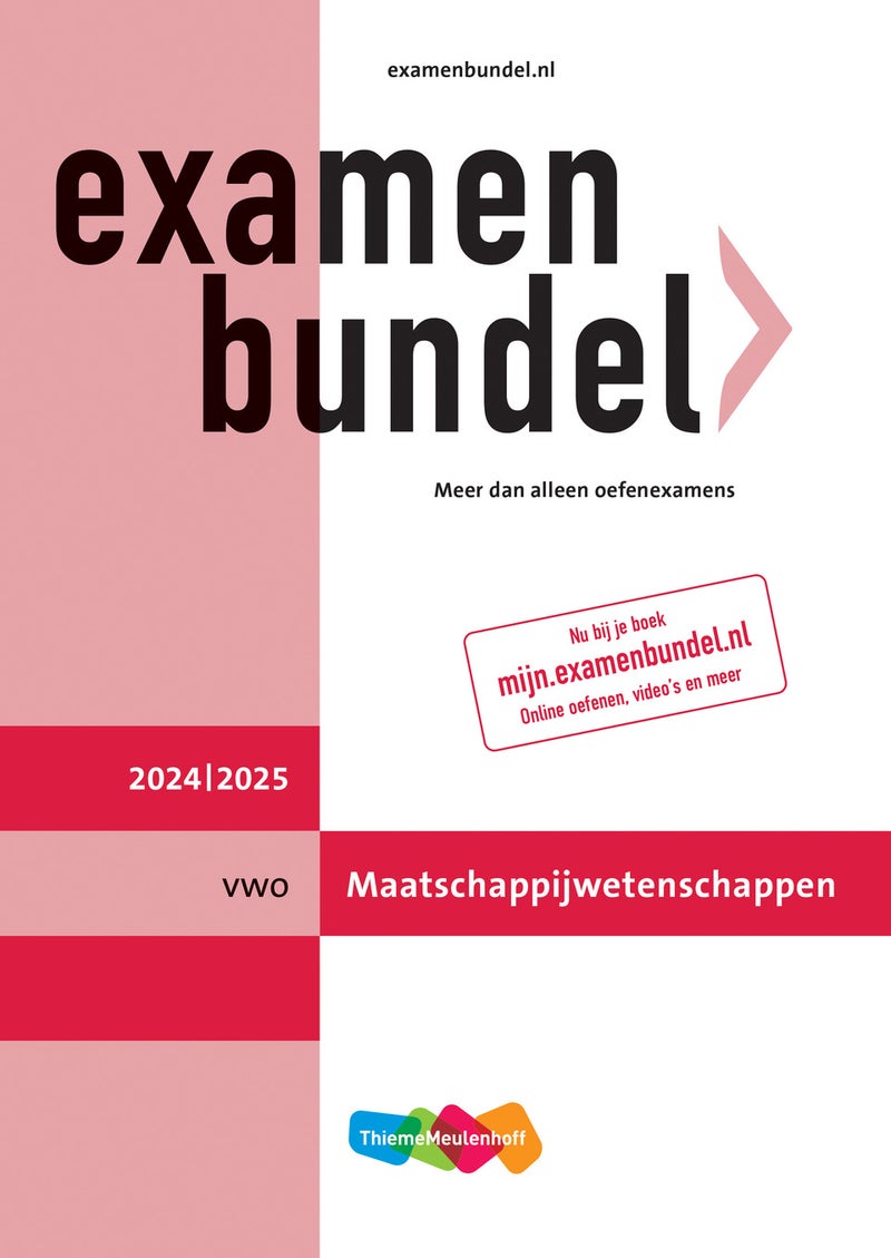 Examenbundel online + boek vwo Maatschappijwetenschappen 2024/2025