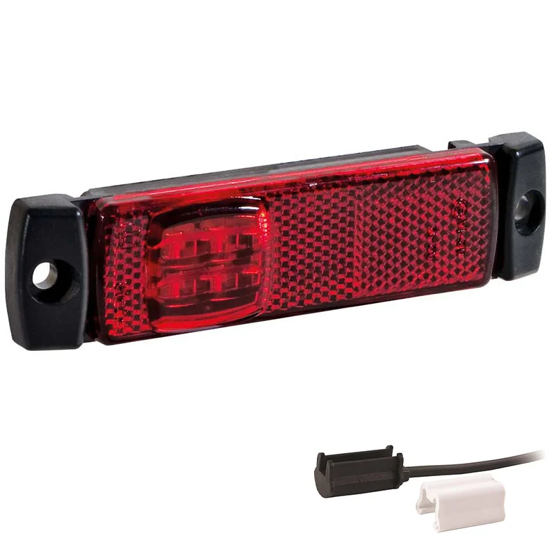 LED markeringslicht rood | 12-24v | 1,5mm. connector | M10MV-196R