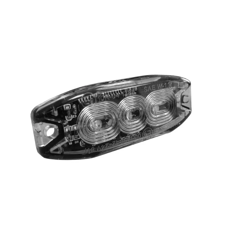 R65 Slimline LED Flitser 3 LED's Amber 10 - 30V | S07F3100.1