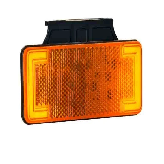 LED markeringslicht neon amber met beugel | 12-24v | 50cm. kabel | MV-3150A