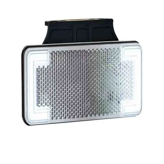 LED markeringslicht neon wit met beugel | 12-24v | 50cm. kabel | MV-3150W