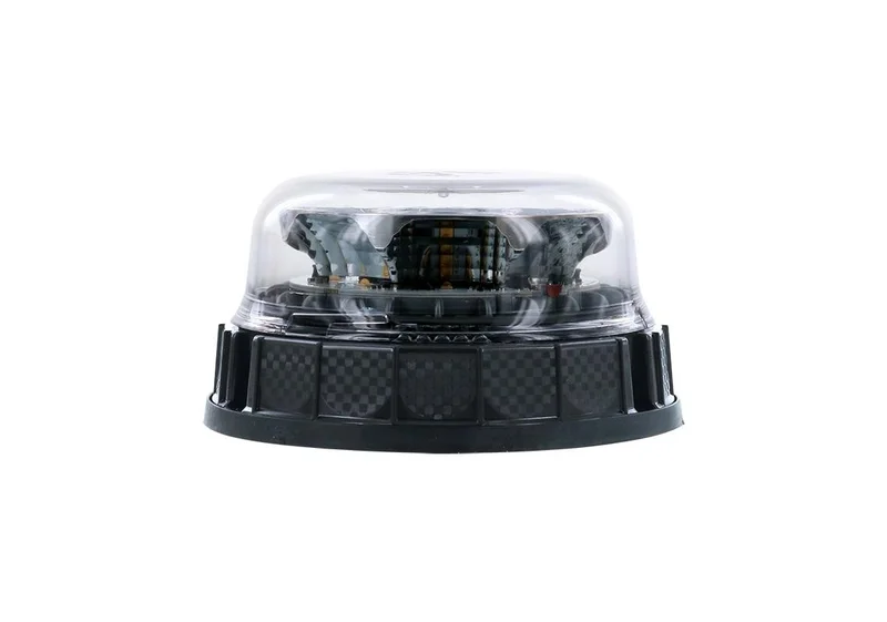 LED R65 beacon amber/transp. 12/24v 3-bolt mon, rotating+ | D14756