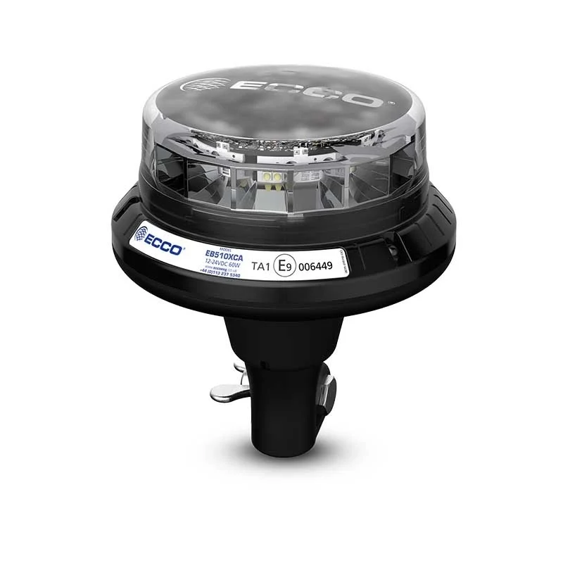 LED R65 Beacon Light 12-24v Amber/transp./CISPR/IP69K/Put-on | EB5103CA