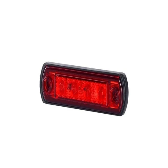 LED markeringslicht rood met beugel | 12-24v | 50cm. kabel | MV-5250R