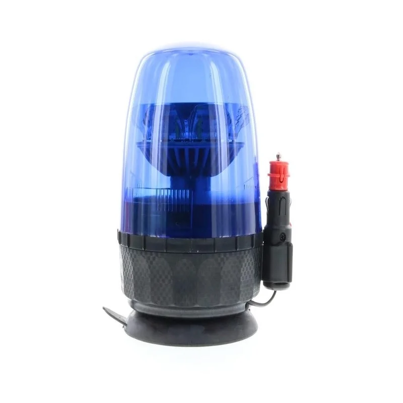 LED R65 warning light blue 12/24v magnetic mount, single flash | D14734