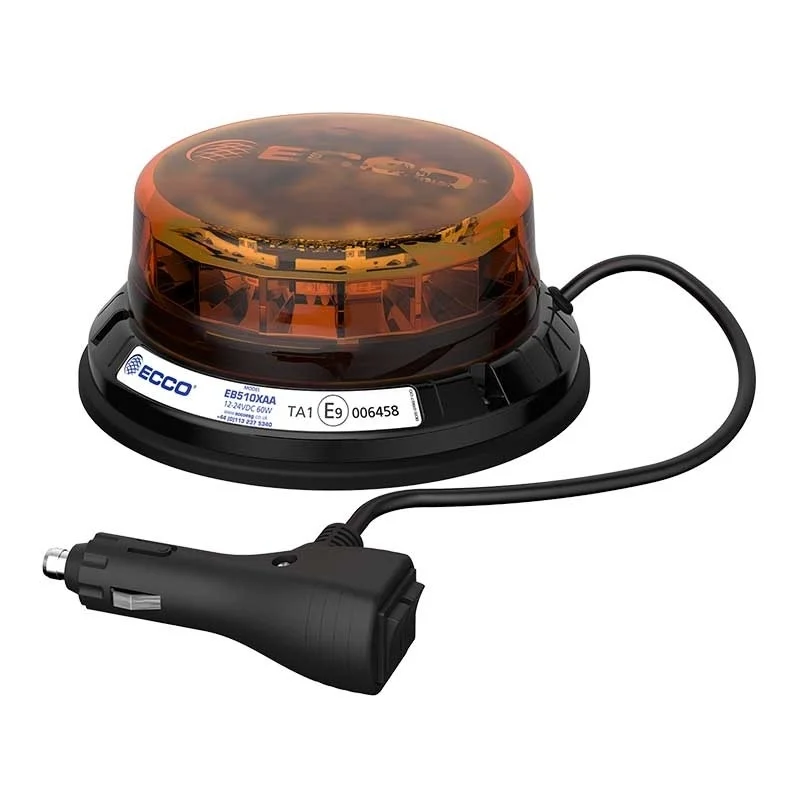 LED R65 Flashlight 12-24v Amber / CISPR25 / IP69K / Magnet | EB5104AA