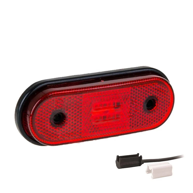 LED Markierungsleuchte Rot 12-36 Volt 1,5mm² Anschluss.
