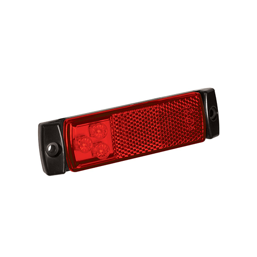 LED markeringslicht rood | 12-24v | 50cm. kabel | 129RM