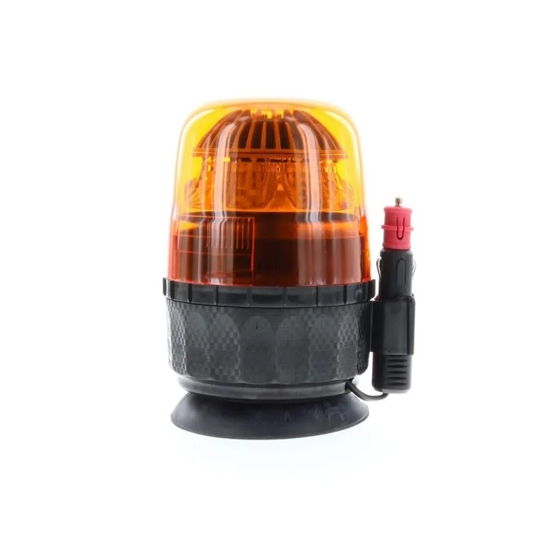 LED R65 warning light amber 12/24v magnetic mount, flashing | D14495