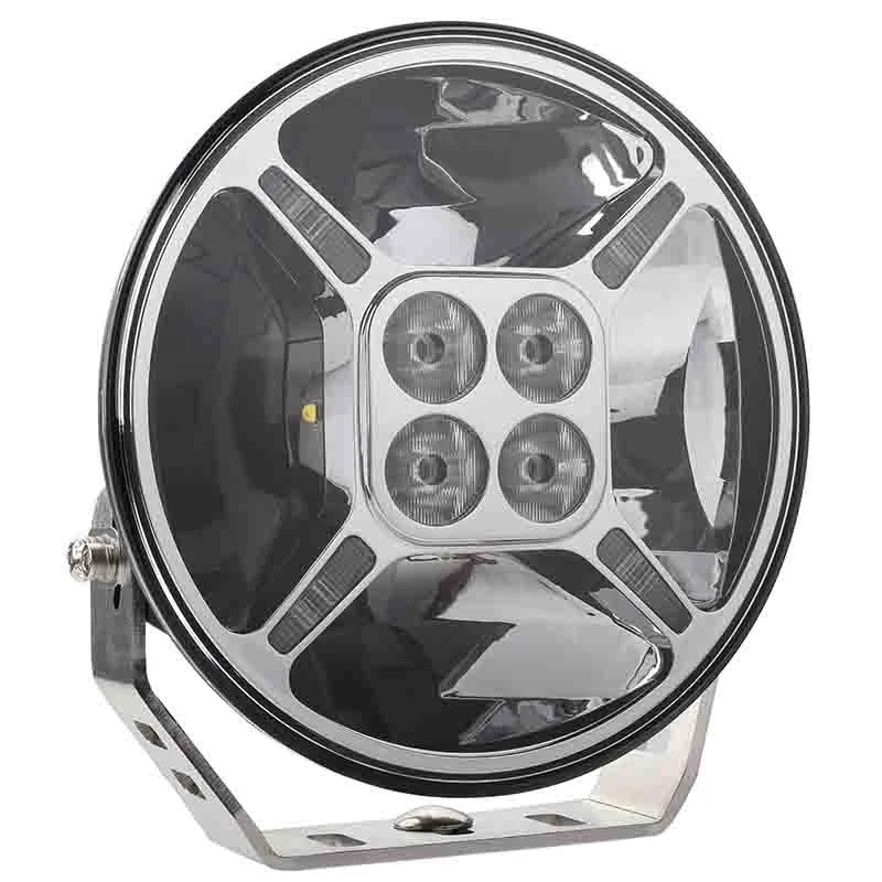 LED Driving light chrome with daytime running lights | 12,000 lumens | 9-36v | WD-80120C.1