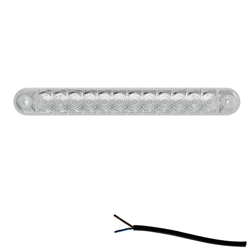 LED-Markierungsleuchte Weiß 12/36V 0,5m Kabel | M10MV-800W