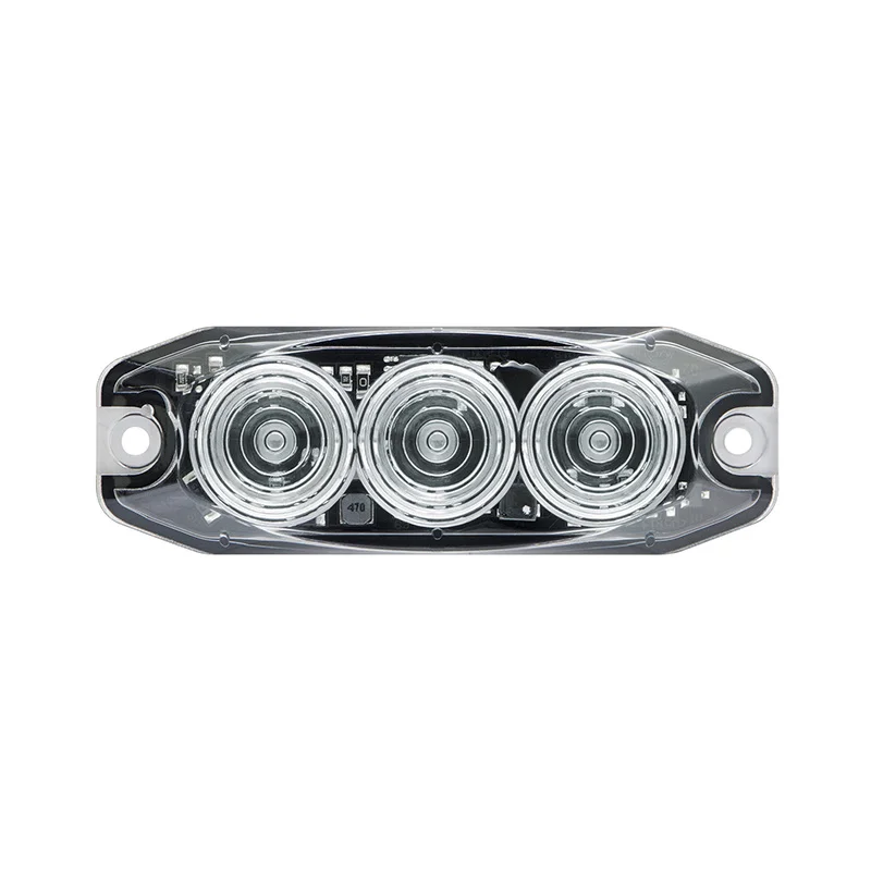 LED compact front warning light clear lens | 12-24v | 11CAT1M