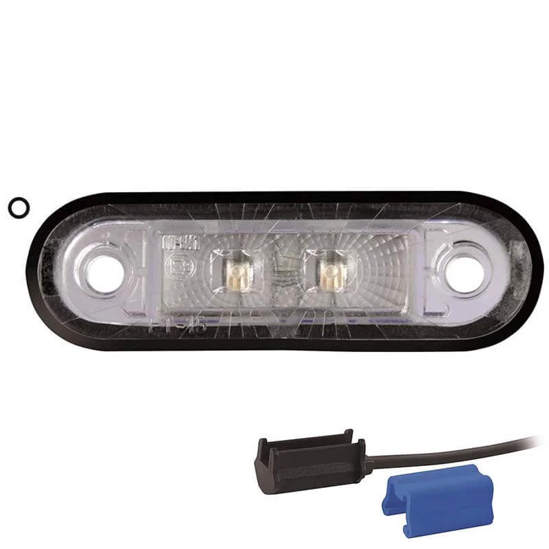 LED-Begrenzungsleuchte Weiß 12/36V 0,75mm² Anschluss. | M10MV-210W