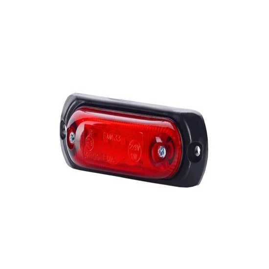 LED markeringslicht Rood met beugel | 12-24v | 50cm. kabel | MV-4090R