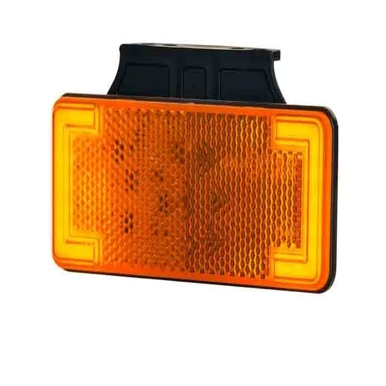 LED Markierungsleuchte Neon Gelb inkl. Halterung 12/24v 50cm Kabel | MV-3150A