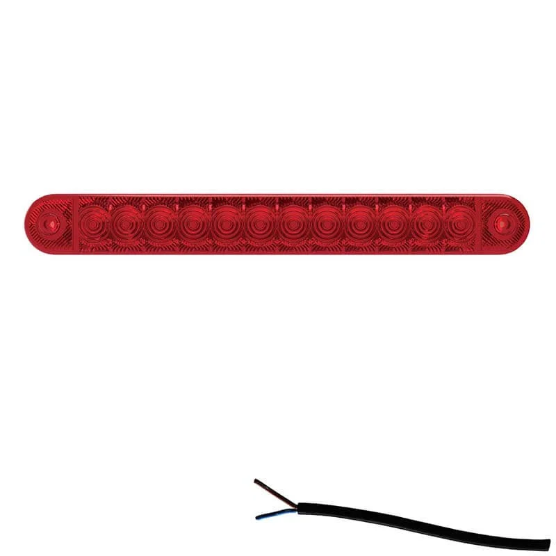 LED markeringslicht rood | 12-24v | 50cm. kabel | M10MV-800R