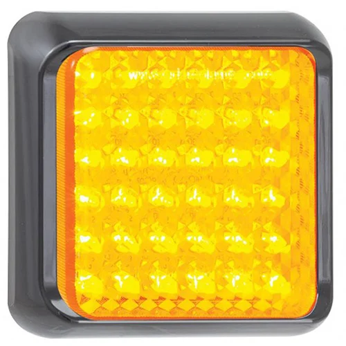 LED warning light with black surround | 12-24v | 40cm. cable | 100AME