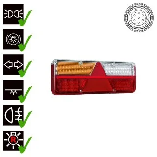 Links | LED Anhängerleuchte | dynamisches rundumleuchte | 9-36v | 7-PIN | VC-1031B7