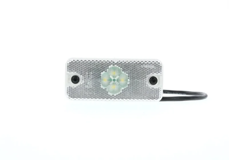 LED markeringslicht wit | 24v | 50cm. kabel | 1,5mm². connector | D10500