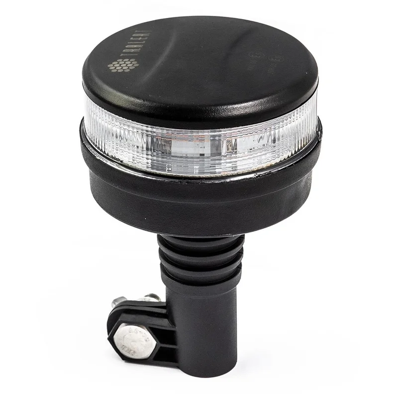 LED R65 warning light amber with clear lens | 12-24v | DIN base | S07ZL602AC