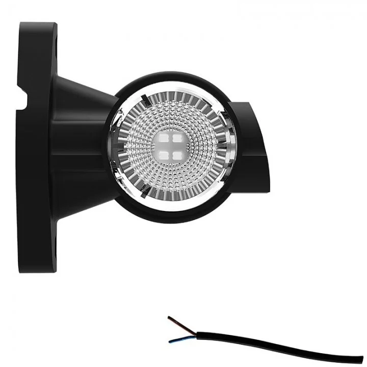 Left | LED side marker light | short stem | 12-24v | 20cm. cable | M10BV-901RWA