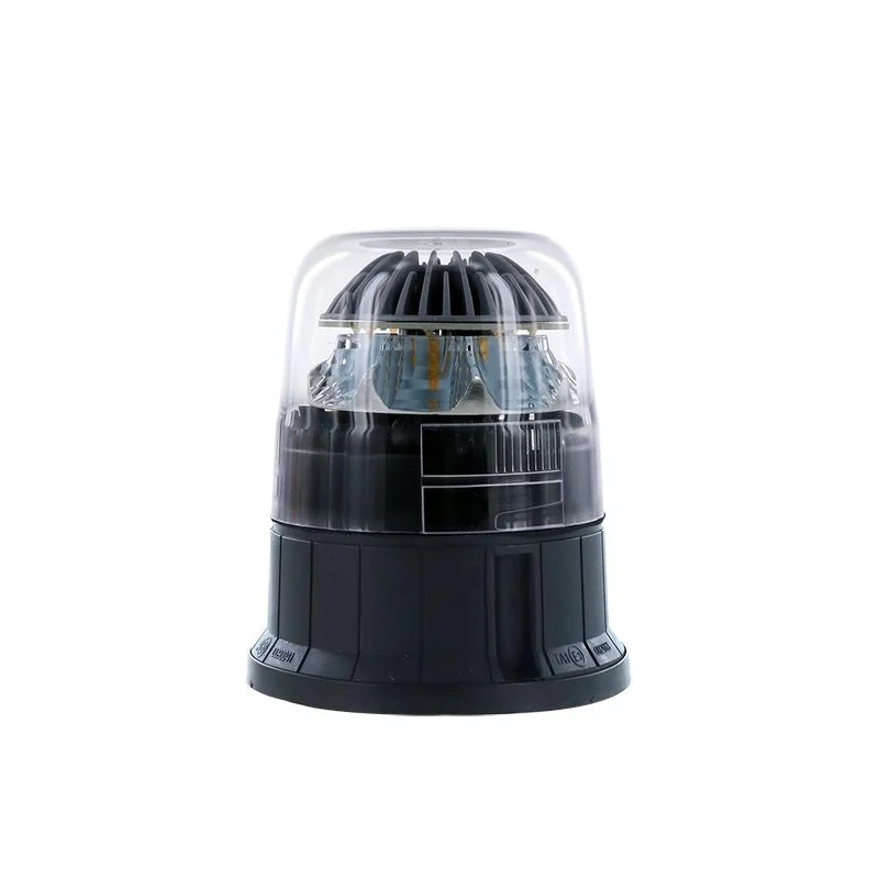 LED R65 beacon amber/transp. 12/24v 3-bolt mount, single | D14752