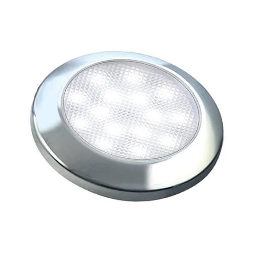 Ultra flat LED interior light | chrome | 12v | cold white light | 7515C