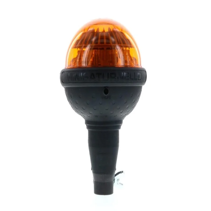 LED R65 warning light amber 12/24v flexi DIN, rotating | D14740