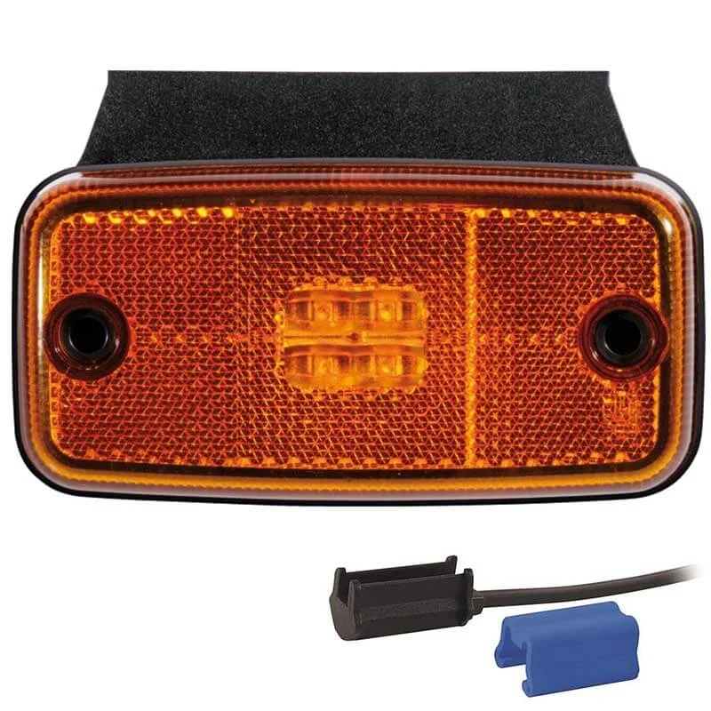 LED markeringslicht amber | 12-24v | 50cm. kabel | M10MV-650A