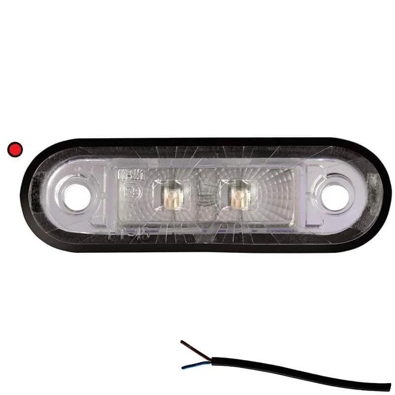 Feu de balisage LED rouge | 12-24v | 50cm de câble | M10MV-200R