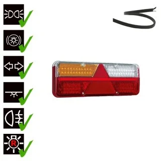 Links | LED trailerlamp | dynamisch knipperlicht | 9-36v | 200cm. kabel | VC-1031