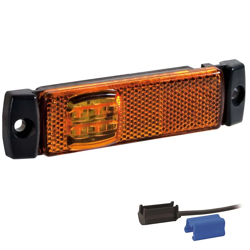 LED markeringslicht amber | 12-36v | 0,75mm². connector | 1,5m.kabel | M10MV-193A150
